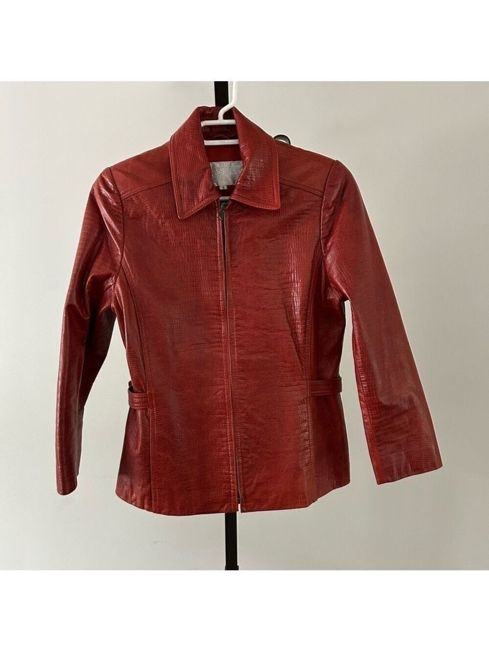 Mariella Genuine Leather Jacket, Size Small.